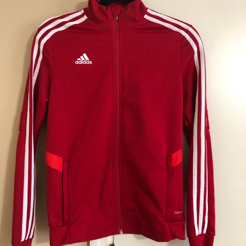 Adidas Red Climalite Zip Up Track Jacket Size XS